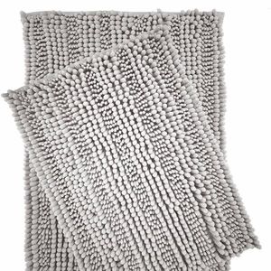 Brand new Silver Grey Chenille Bath Mats